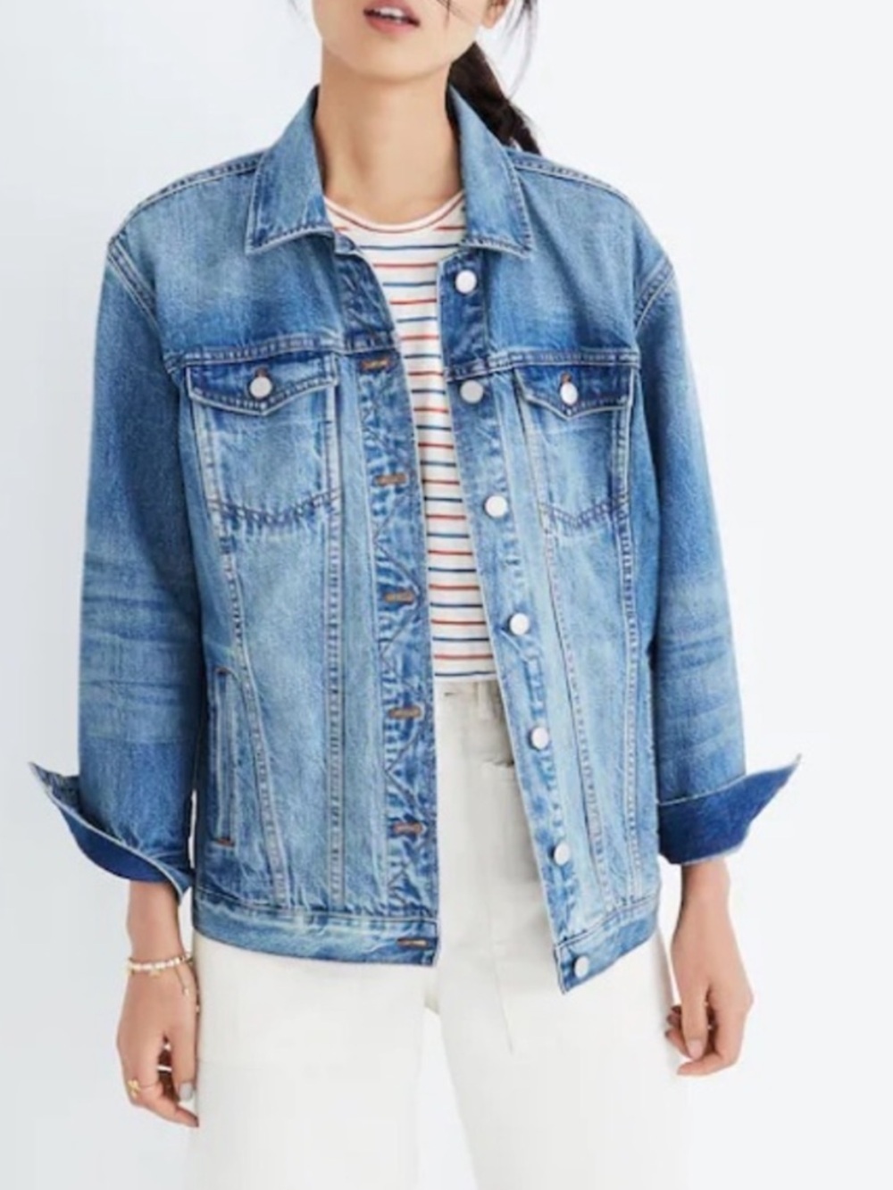 Madewell Oversized Trucker Denim jacket size size XXL